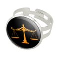 thumbnail image 1 of Scales Of Justice Legal Lawyer Silver Plated Adjustable Novelty Ring, 1 of 3