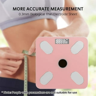 LIMICAR Body Weight Scale, Pink Bath Scales for weight, Personal Scale  Digital Body Weight with Large Backlit Display Bathroom, Ultra Slim Waist  Pattern (Pink) 