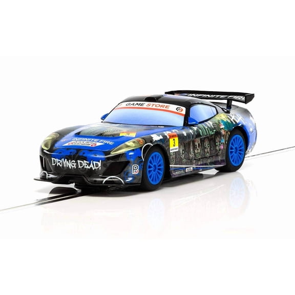 Scalextric Team GT Zombie 1:32 Slot Race Car C3959, Black & Blue