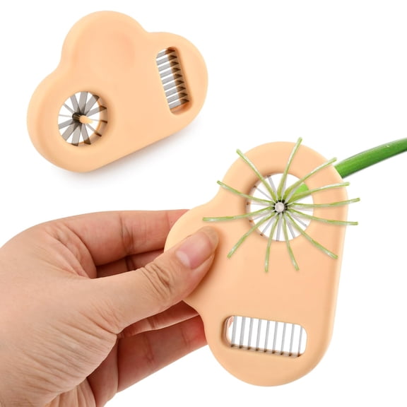 Scallion Chopper And Slicer, Safe Design, Detachable Bean Slicer, Perfect For Onion, Chili, And Celery Flowering.
