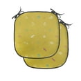 thumbnail image 1 of Scallop Chair Seating Cushion Set of 2, Simplistic Continuous Ornaments Snail Shell Sea Fern, Seat Pads for Office with Anti-slip Backing, 16"x16", Khaki Multicolor, by Ambesonne, 1 of 7