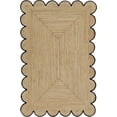 thumbnail image 1 of Scallop Pattern Jute Bohemian Area Rug, 1 of 4