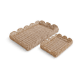 thumbnail image 1 of Scallop Rattan Rectangular Tray Natural Wicker Weave Serving Tray Handwoven Decorative Organizer, 1 of 3