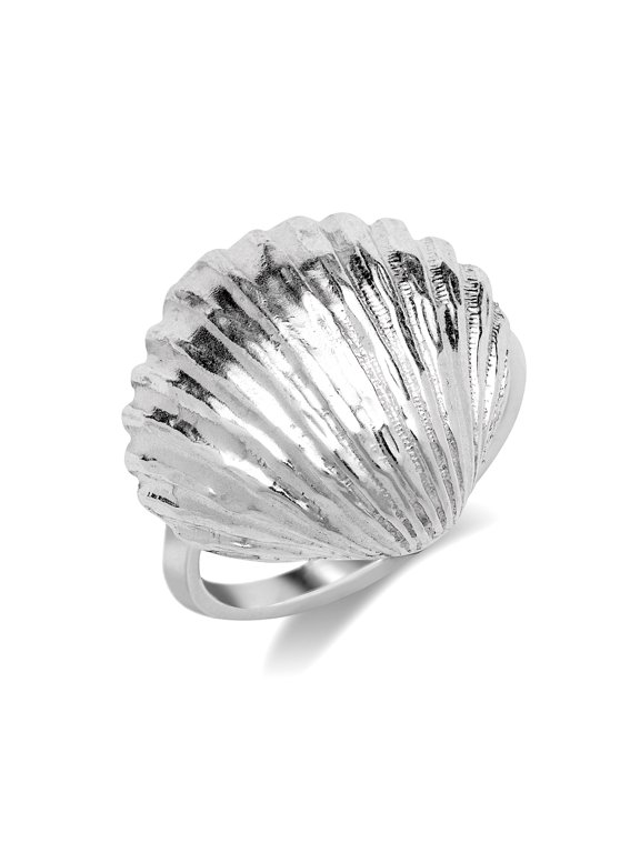 Scallop Sea Shell .925 Sterling Silver Ring