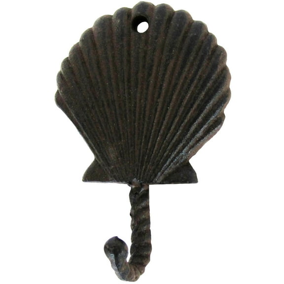 Scallop Sea Shell Hat/Key Ring/Beach Towel Wall Hook Nautical Coastal Home Decor