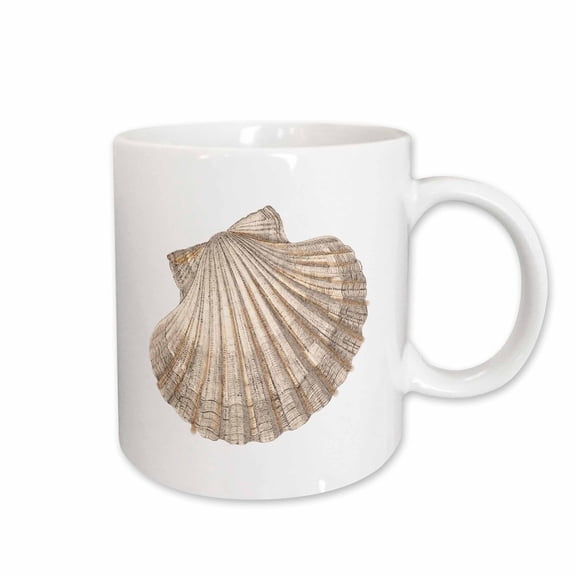 3drose, Scallop Seashell, 15oz Mug