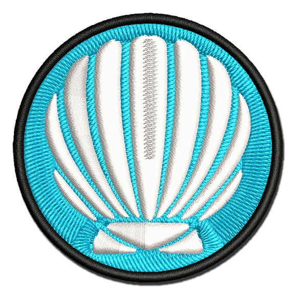 Scallop Seashell Beach Shell Ocean Applique Multi-Color Embroidered Iron-On Patch - 2.0 Inch Mini