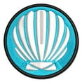 thumbnail image 1 of Scallop Seashell Beach Shell Ocean Applique Multi-Color Embroidered Iron-On Patch - 3.5 Inch Large, 1 of 5