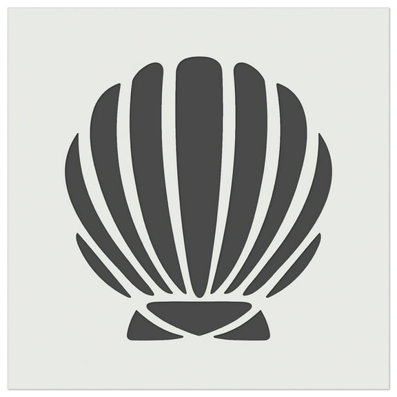 Scallop Seashell Beach Shell Ocean DIY Cookie Wall Craft Stencil - 3.5 Inch