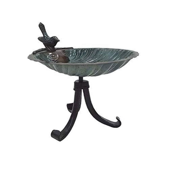 Scallop Shell Birdbath with Tripod Stand