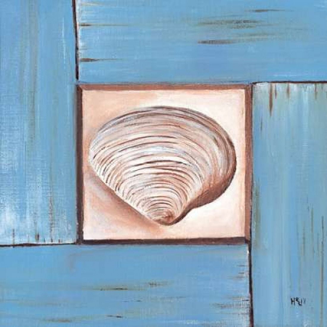 Scallop Shell Canvas Art - Hedy (24 x 24)