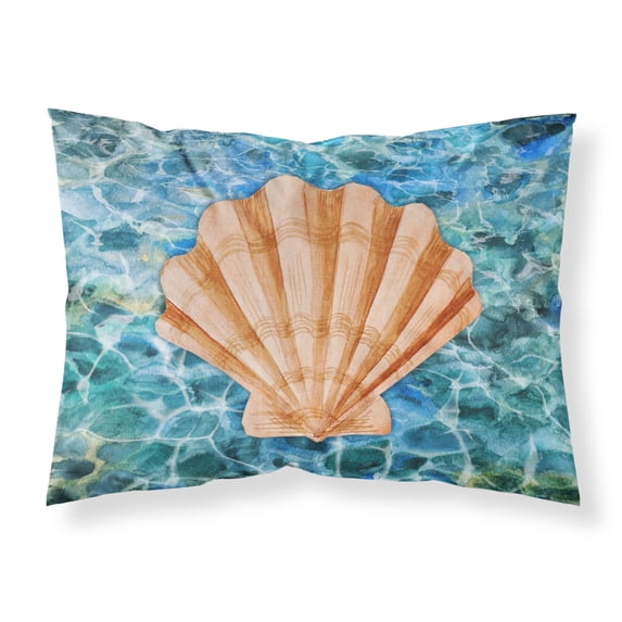 Scallop Shell and Water Fabric Standard Pillowcase