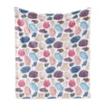 thumbnail image 1 of Scallop Soft Flannel Fleece Throw Blanket, Delicate Hand Drawn Colorful Shells Marine Nautical, Cozy Plush for Indoor and Outdoor Use, 50" x 60", Multicolor, by Ambesonne, 1 of 5