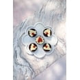 thumbnail image 1 of Scallop Tray Decorative White Marble Round Tray Floral Platter - Table Centrepiece for Home Decor, Kitchen & Dinning or Vanity, 1 of 8