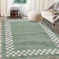 thumbnail image 1 of Scalloped Area Rugs For Living Room Bedroom Machine Washable&Non Slip Vintage Rug Area Rug Modern Border Throw Floor Carpet For Home Office Decorate, 1 of 8
