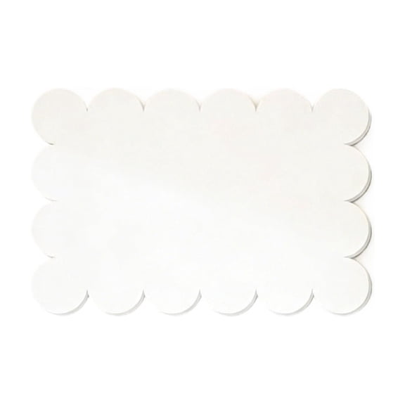 Scalloped Border Fabric Bulletin Board – Peel and Stick Wall Organizer with Frameless Design, Durable Pins & Modern Decor for Home Office Kitchen Wall Display