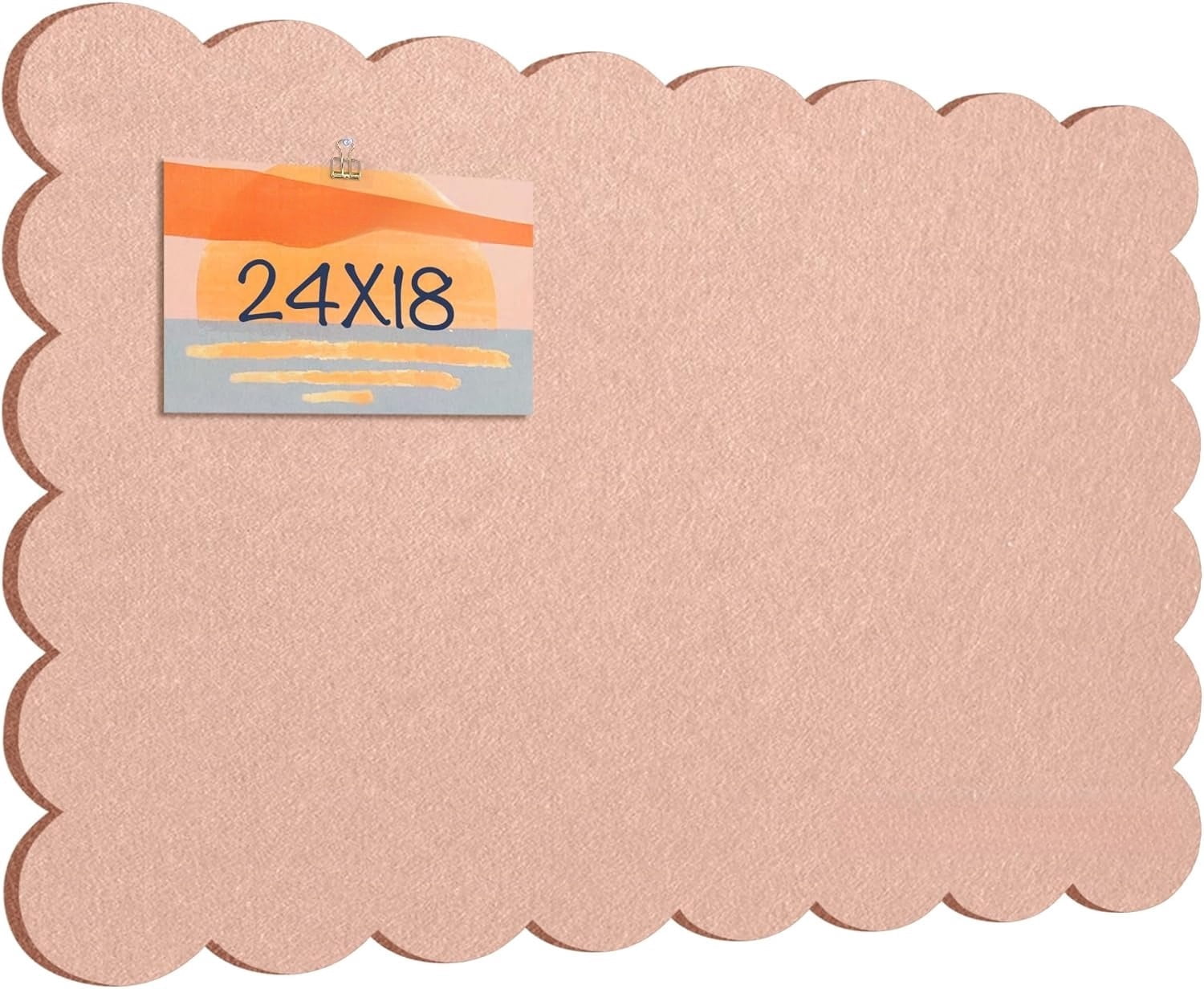 Scalloped Bulletin Board – Cute Felt Pin Board with Cloud-Shaped Design ...