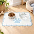 thumbnail image 1 of Scalloped Dog Feeding Mats, Blue, 20" X 24”, 1 of 3