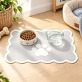thumbnail image 1 of Scalloped Dog Feeding Mats, Grey, 20" X 24”, 1 of 3