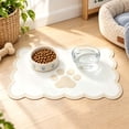 thumbnail image 1 of Scalloped Dog Feeding Mats, White, 16" X 24”, 1 of 3