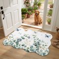 thumbnail image 1 of Scalloped Door Mat 18x30", Eucalyptus Absorbent Non Slip Welcome Mats for Front Door, Spring Butterfly Nature Plant Aesthetics Diatomaceous Entryway Rug for Indoor Bathroom Kitchen Apartment Entrance, 1 of 9