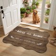 thumbnail image 1 of Scalloped Door Mat 20"×31.5" Bless Our Absorbent Door Mat Outside Entrance Home and All Who enter Low-Profile Non Slip Front Rug for Kitchen Bathroom Bedroom, 1 of 9