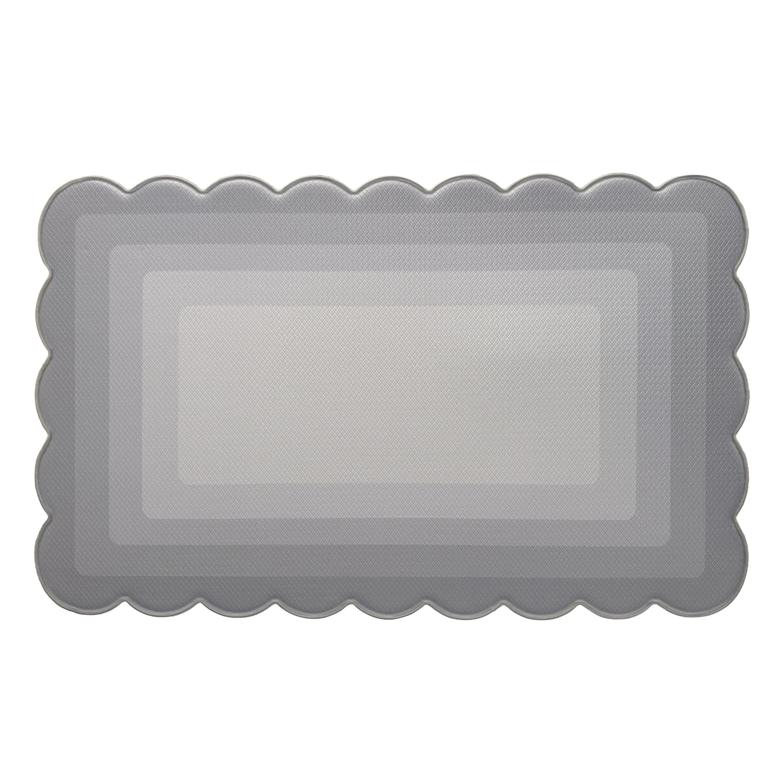Scalloped Edge Anti-Fatigue Mat 18x30 - Grayson - Grey