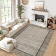 thumbnail image 1 of Scalloped Edge Area Rug – Non-Slip, Machine Washable Low Pile Indoor Carpet, Modern Farmhouse Floor Mat for Living Room, Bedroom, Nursery, Dining Room, Office, 1 of 8