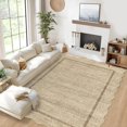 thumbnail image 1 of Scalloped Edge Area Rug – Non-Slip, Machine Washable Low Pile Indoor Carpet, Modern Farmhouse Floor Mat for Living Room, Bedroom, Nursery, Dining Room, Office, 1 of 10