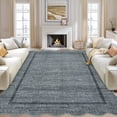 thumbnail image 1 of Scalloped Edge Area Rug – Non-Slip, Machine Washable Low Pile Indoor Carpet, Modern Farmhouse Floor Mat for Living Room, Bedroom, Nursery, Dining Room, Office, 1 of 12