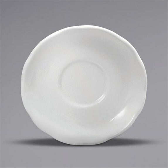 Scalloped Edge China Saucer, White
