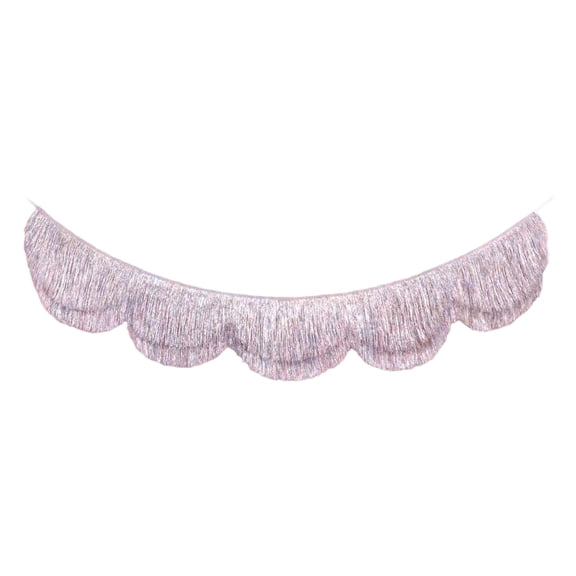 Scalloped Edges Fringe Backdrop Elegant Decoration Perfect Glittering Backdrop for Parties & Photos