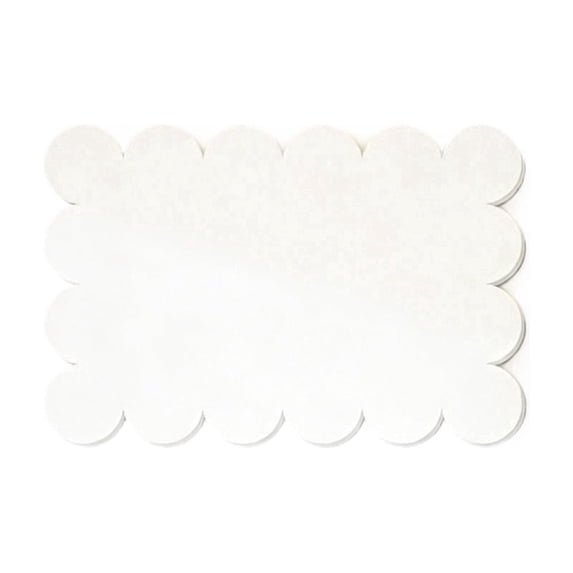 Mmeneyy Scalloped Felt Bulletin Board, Self-Adhesive Fabric Felt Pin Board, Foldable Cork Boards for Walls, Ideal for Home Office Classroom