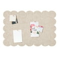 thumbnail image 1 of Scalloped Felt Bulletin Board Picture Display Felt Pin Board with Double Sided Adhesive Backing,23.62*15.75*0.35in, 1 of 11