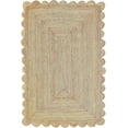 thumbnail image 1 of Natural Scalloped Jute Rug, Reversible Braided Indoor Outdoor Floor Mat, 2x20 Feet, 1 of 3