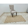 thumbnail image 1 of Scalloped Natural Jute Area Rug, 3'x5', Natural, 1 of 3
