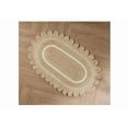 thumbnail image 1 of Scalloped Oval Jute Area Rug , Reversible Eco-Friendly Boho Rug for Living Room, Bedroom, Dining Room, Entryway, Kitchen, White Border Inside, 2 X 8 FT, 1 of 1