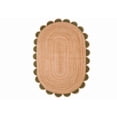 thumbnail image 1 of Scalloped Oval Jute Area Rug , Reversible Eco-Friendly Boho Rug for Living Room, Bedroom, Dining Room, Entryway, Kitchen, Emrald Green, 10 X 14 FT, 1 of 1