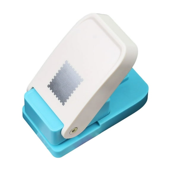 Scalloped Rectangle Paper Punch, Postage Stamp Shape Craft Hole Puncher, Lever Action Handmade Scrapbooking Tool, Portable Craft Punch for Card Making & DIY
