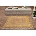 thumbnail image 1 of Scalloped Rug- Jute Rug, Jute Scalloped Rug, White Scallop Jute Rug, Bohemian Scallop Rug, Natural Jute Area Rug, Rectangular Custom Rug, 1 of 5