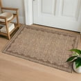 thumbnail image 1 of Scalloped Runner Rug 2'x3' for Hallway & Bathroom - Non Slip, Machine Washable Soft Carpet - Kitchen, Bedroom, Nursery Floor Mat (Coffee), 1 of 7