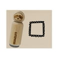 thumbnail image 1 of Scalloped Square Frame Doodle Rubber Stamp for Scrapbooking Crafting Stamping - Mini 1/2 Inch, 1 of 1
