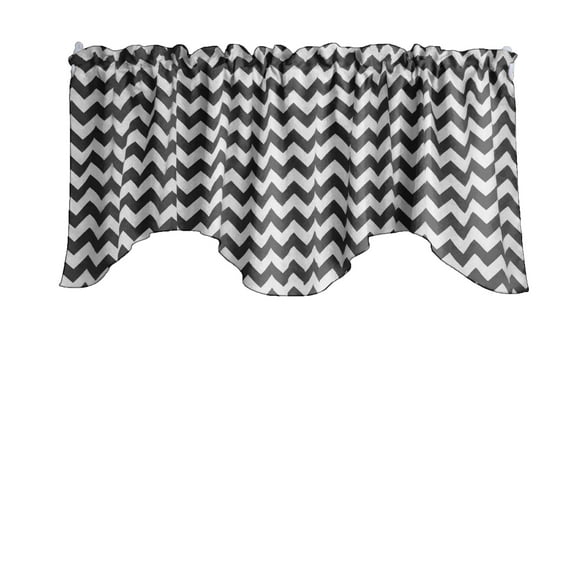 Scalloped Valance Cotton Chevron Zig Zag Print 58" Wide / 20" Tall