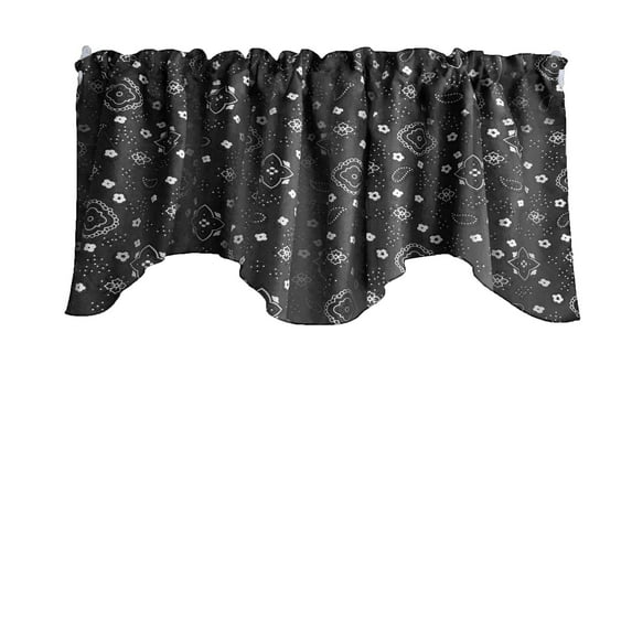 Scalloped Valance Cotton Floral Bandanna Paisley Print 58" Wide / 20" Tall