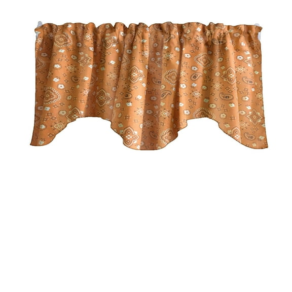Scalloped Valance Cotton Floral Bandanna Paisley Print 58" Wide / 20" Tall