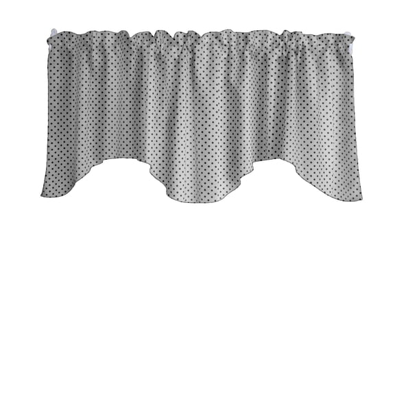 Scalloped Valance Cotton Mini Dots Print 58" Wide / 20" Tall