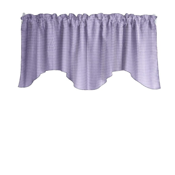 Scalloped Valance Cotton Print 1/8th Inch Small Gingham Checkered 58" Wide / 20" Tall