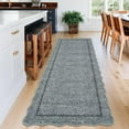 thumbnail image 1 of Scalloped Washable Runner Rug 2x6 Runner Modern Non Slip Kitchen Rugs Farmhouse Entryway Rug Soft Bathroom Rugs Stain Resistant Carpet for Laundry Bedroom 2'x6' Greyish Gray, 1 of 9