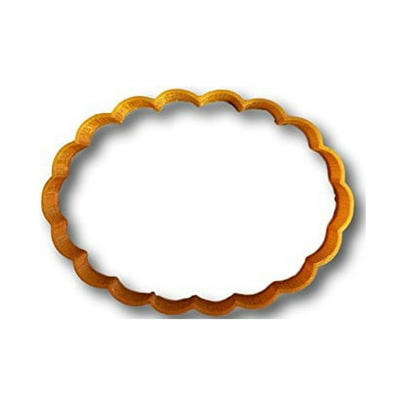 Scalloped oval Cookie Cutter (4 inches)- Fast Shipping - Sharp Edges - Exceptional Quality