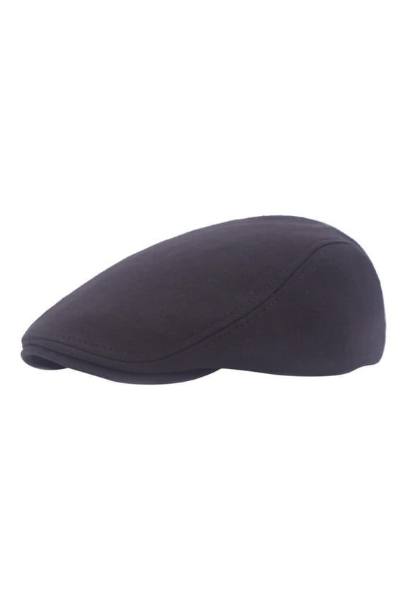 Scally Cap, Comdrip 1 Pieces Newsboy Men's Hat Cotton Soft Stretch Fit Men Cap Cabbie Driving Hat for Men Mens Hats Black One Size